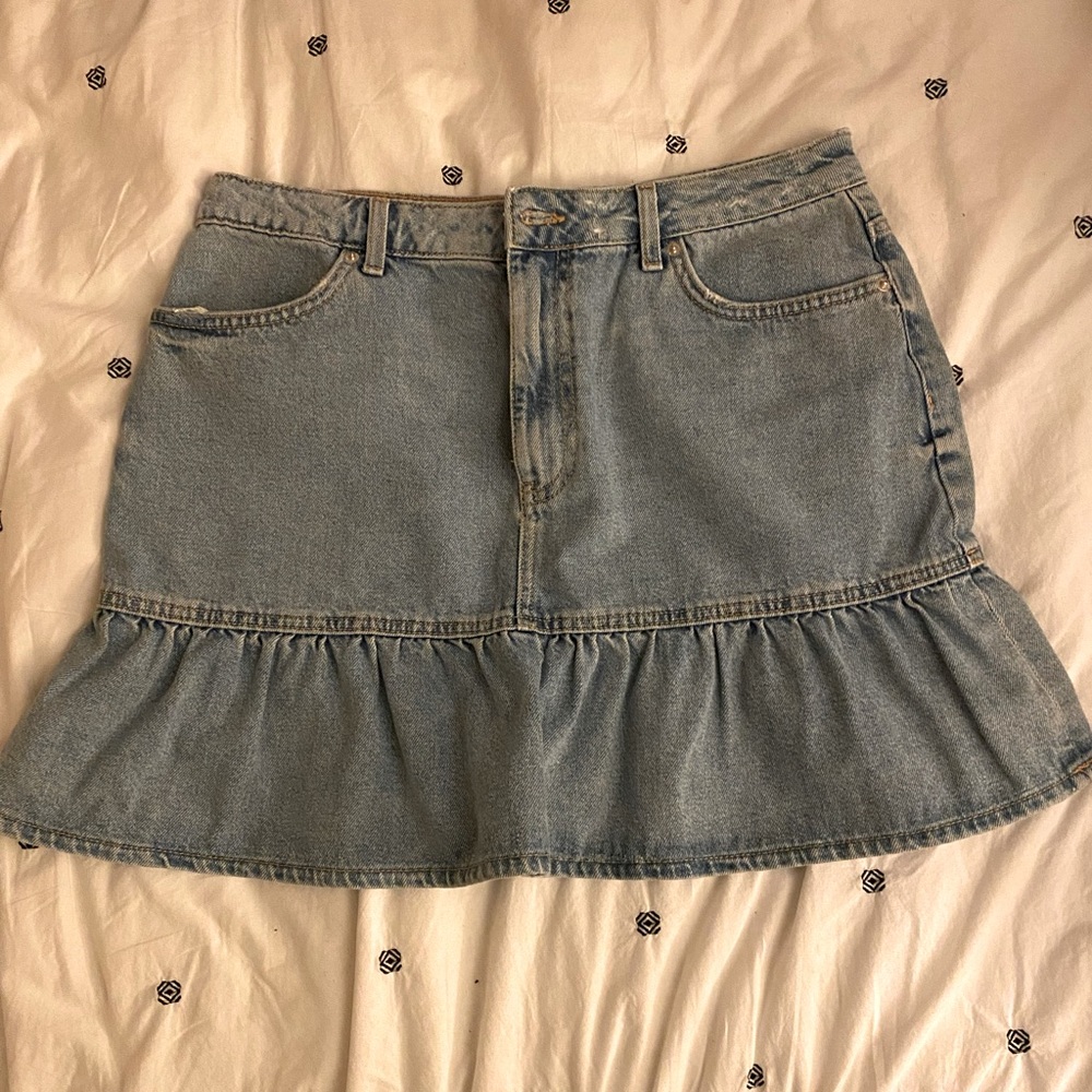 Jean skirt ruffled